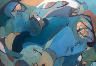 abstract painting inspired by sea life