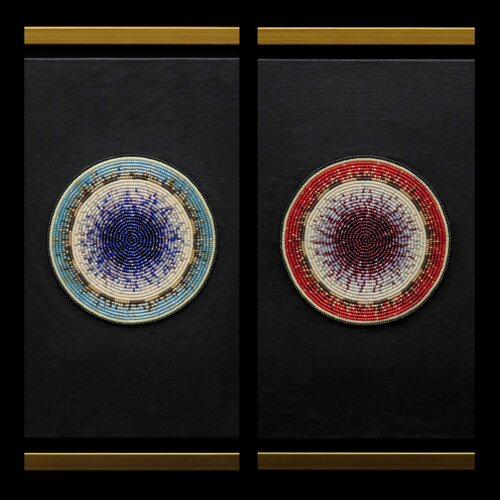 beaded embroidery wall art by Ananda Suddath