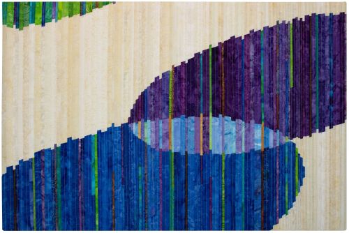 fiber art mixed media geometric 2D design