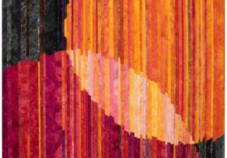 geometric design 2D fiber wall art