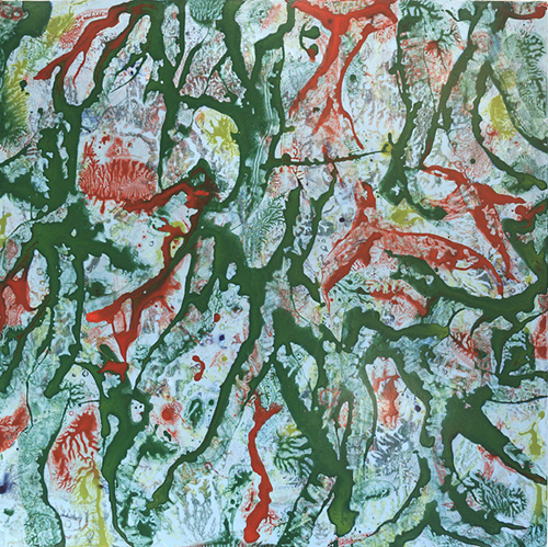 colorful flowing abstract painting