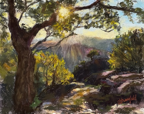 pastel landscape painting of the Shenandoah