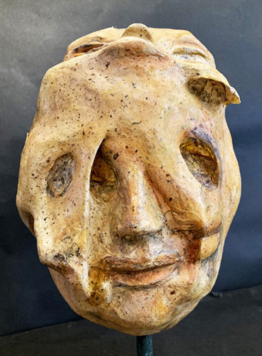 mixed media rice paper sculptural mask