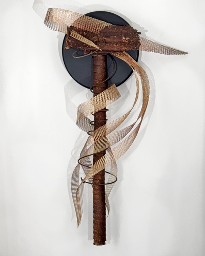 contemporary mixed media wall sculpture