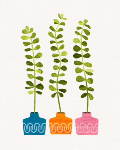 contemporary digital art plant design