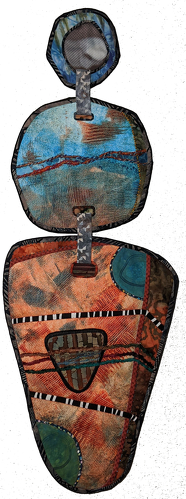 contemporary fiber art asymmetrical design