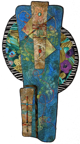 fabric quilt collage asymmetrical design