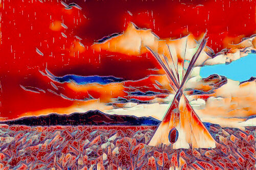 digital photograph of a teepee