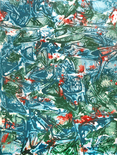 colorful energetic abstract painting