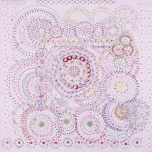 Concentric circles abstract art