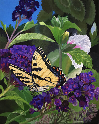 painting of a tiger swallowtail butterfly