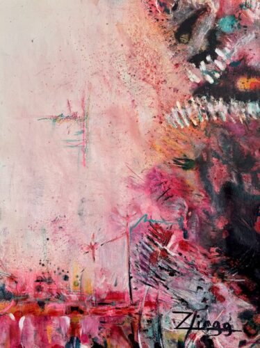 ethereal abstract mixed media painting