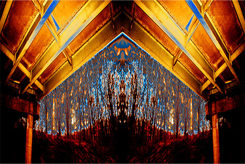 abstract image generated from moving photography