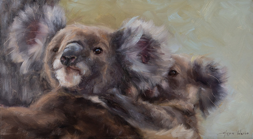 painting of two koalas