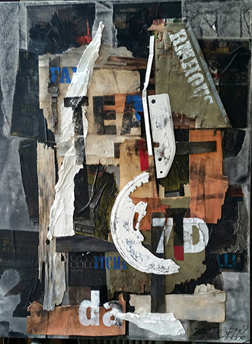 mixed media collage wall art