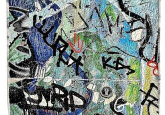 abstract design mixed media quilt