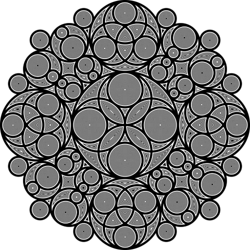 black and white geometric pattern art