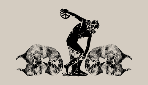 figurative screenprint by Jezdimir Milosevic