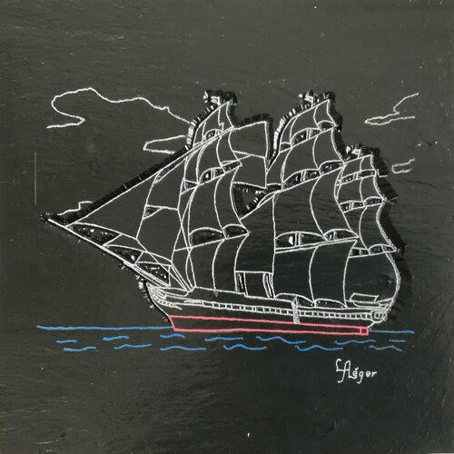 nautical theme slate carving